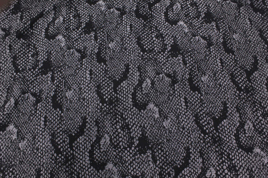 Jacquard Snake Design Black and Grey 61294