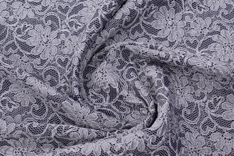 LACY DARK BLUE AND GREY JACQUARD