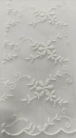Flower embroidery on tulle 93919