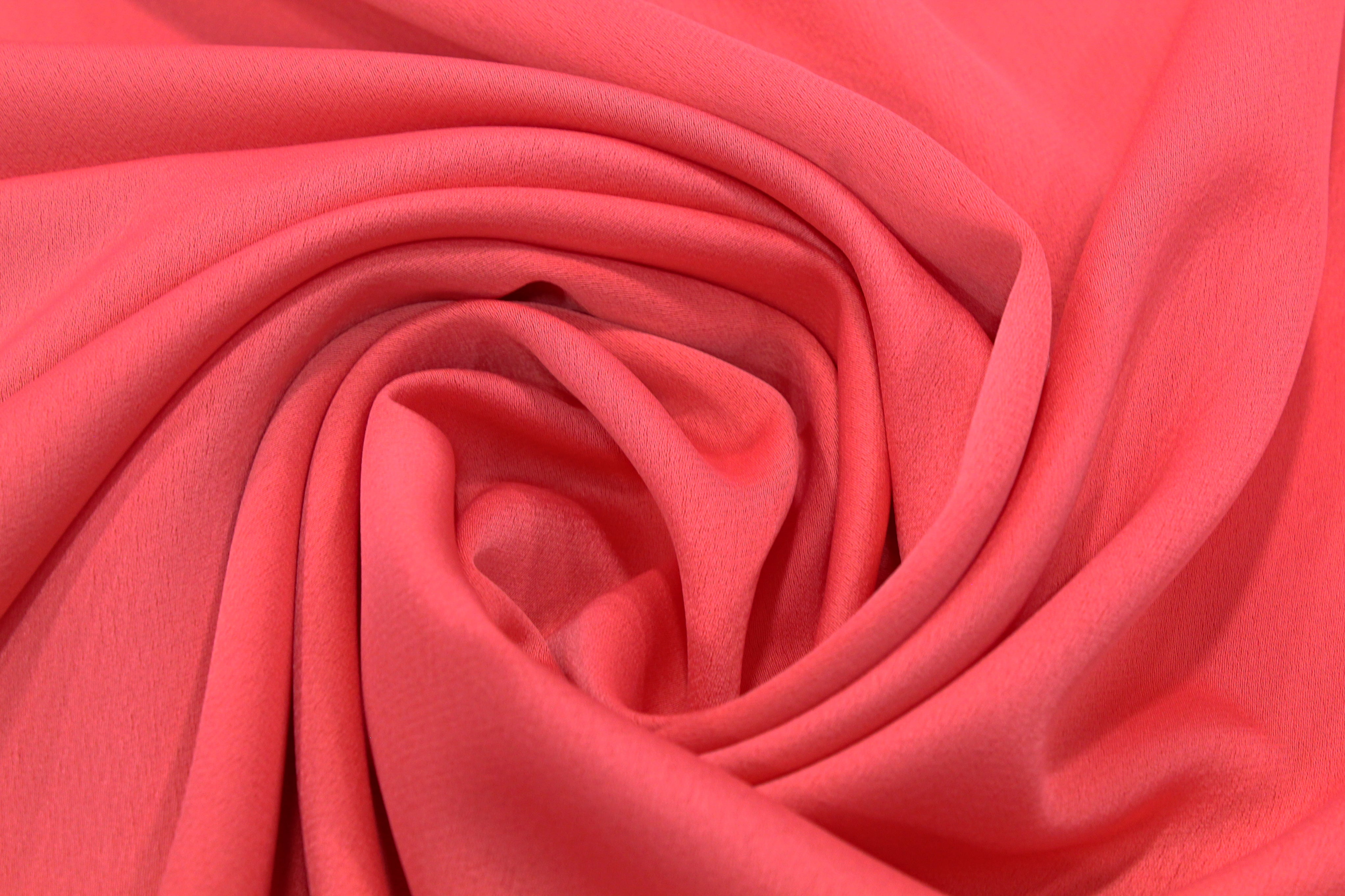 FLOWY HEAVY CREPE SATIN- CORAL